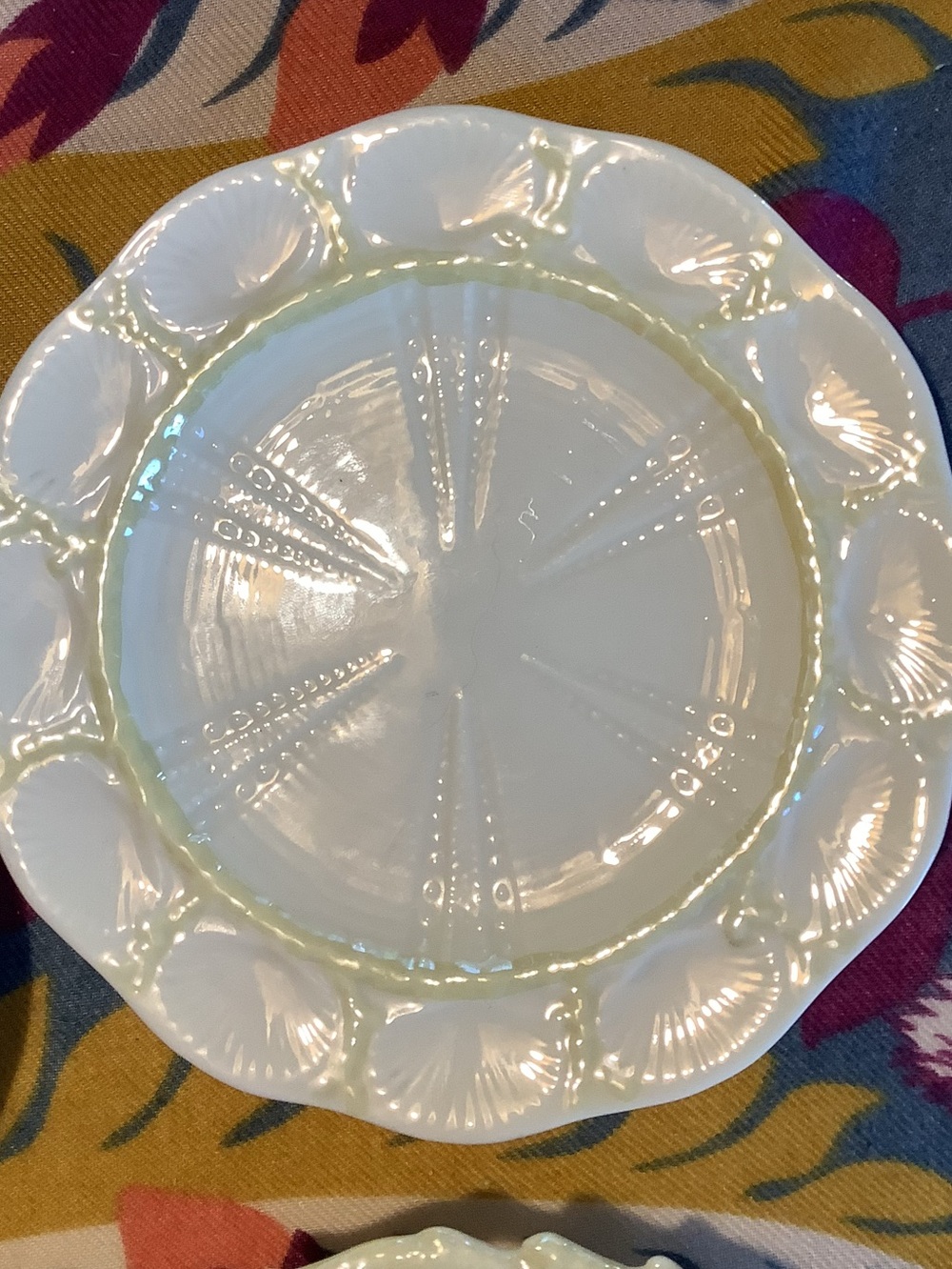 Belleek Ireland Lot Of 5 Five Plates 6” Ivory Shells